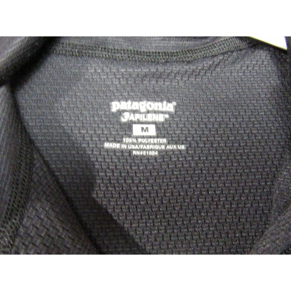 Patagonia Shirt Mens Medium Black Capilene 1/4 Zip Worn Wear Base Layer Stretch - Picture 6 of 10